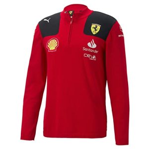 PUMA Scuderia Ferrari - 2023 Team-Sweatshirt mit halbem Reißverschluss - Rot - Männer - Größe: L