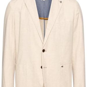 camel active Herren Casual Sakko aus Baumwoll-Leinen-Mix Sand menswear-58