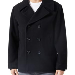 Schott NYC Herren Seacoat Caban, Schwarz, XXL