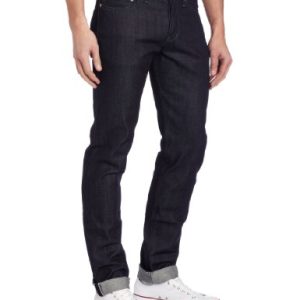 Naked & Famous Denim Weird Guy Herren Jeans mit mittelhohem Beinausschnitt, Indigo Webkante - Blau - 49