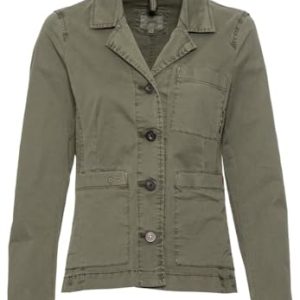 camel active Damen 342105-3F38 Lässiger Blazer, Olive, 38