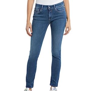 Replay Damen Jeans New Luz Skinny-Fit, Medium Blue 009-4 (Blau), 29W / 30L