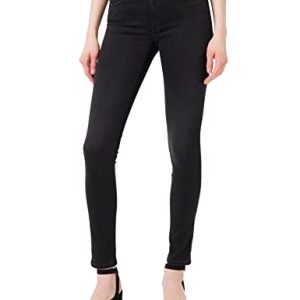 Replay Damen Jeans New Luz Skinny-Fit Hyperflex Cloud mit Stretch, Black 098 (Schwarz), 23W / 32L