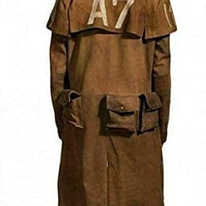 Aksah Fashion Herren NCR Ranger Veteran Armor New Vegas A7 Braunes Wildleder Trenchcoat Cosplay Kostüm, braun, L