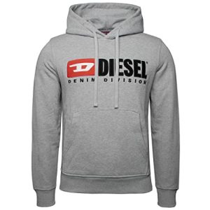 Diesel Unisex S-Ginn-Hood-div Sweat-Shirt Sweatshirt, Grey Melange (kein Bros), M