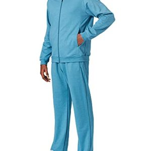 Trigema Herren 6741048 Freizeitanzug, Saphir-Light-Melange, XL