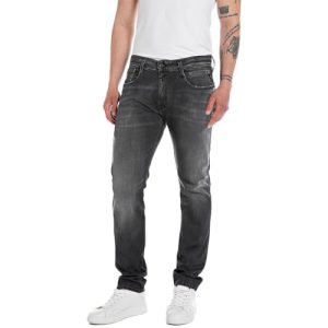 Replay Herren Jeans Anbass Slim-Fit Bio, Dark Grey 097 (Grau), 40W / 36L
