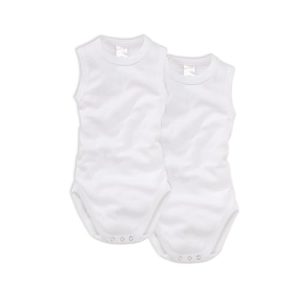 wellyou – Body ohne Arm in großen Größen aus 100% Baumwolle – Kinderbody für Mädchen & Jungen – 2er Set ärmellose Kinder Bodys in Größe 140-182 – Made in EU (Weiß | gr 170)