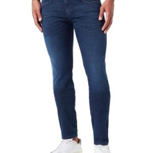 Replay Herren Jeans Anbass Slim-Fit Hyperflex aus recyceltem Material mit Stretch, Blau (Dark Blue 007), 31W / 34L