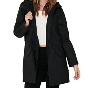 ONLY Female Regenjacke Langer SBlack