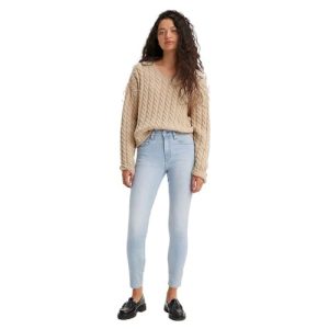 LEVIS Women's 721 HIGH Rise Skinny Dark Indigo-Worn IN, COOL I AM IN Paradis, 27W x 32L