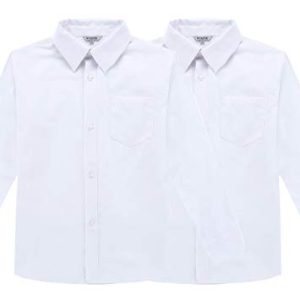 BIENZOE Jungen Schuluniform Lange Oxford Hemd 2Pcs Satz Weiß 8