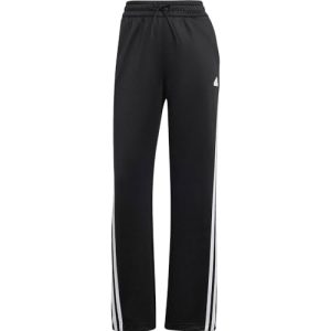 adidas Women's Iconic Wrapping 3-Stripes Snap Track Pants Hose, Black/White, M