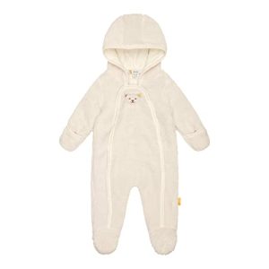 Steiff Baby Girls Overall Einteiler Fleece, Antique White, 68