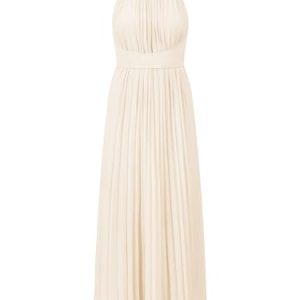 APART Chiffonkleid aus leicht körnigem, plissiertem Chiffon, Creme, 46