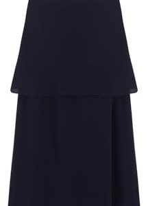 Armani Exchange Women's Light, balza, Zip on Back, Round Neck Cocktail Dress, Blueberry, Medium