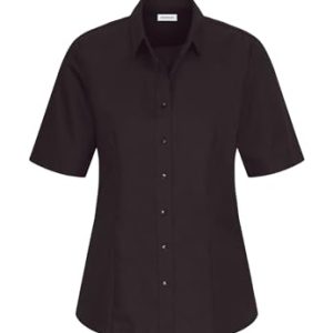 Seidensticker Damen Bluse - City Bluse - Hemdbluse - Regular Fit - Kurzarm - Uni - 100% Baumwolle