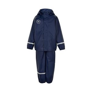 Color Kids Unisex Kinder Rain Set solid PU Regenjacke, Dress Blues, 110