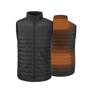 30seven - Ärmellose Heizjacke - Klassische Herrenbekleidung - Heizweste - Bis zu 5 h Wärme - Inkl. Akku & Ladegerät - Schwarz - S