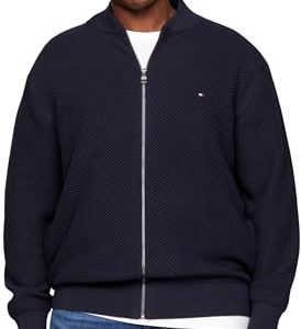Tommy Hilfiger Herren Bomberjacke Baseball Übergangsjacke Große Größen, Blau (Desert Sky), 5XL