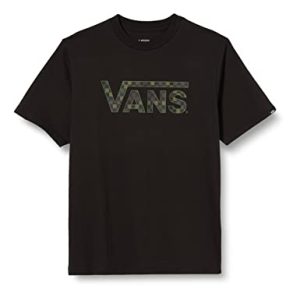 Vans Unisex-Kinder Checkered T-Shirt, Black-Camo, 10-12 Years