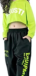 Mädchen Hip Hop Kleidung, Street Dance Outfit, Hoodie, Joggerhose Kinder Trainingsanzug Set