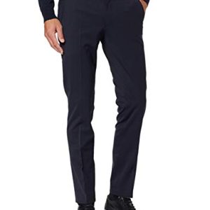 MEYER Herren Hose BONN 9-2500 – elegante Business Chino, pflegeleichte Wollhose mit Bundfalte, Marine (18), 50