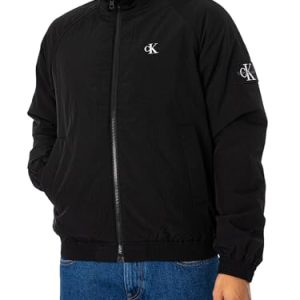 Calvin Klein Jeans Herren Jacke Padded Harrington Übergangsjacke, Schwarz (Ck Black), L