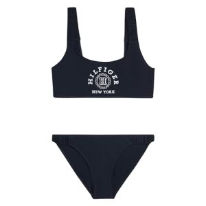 Tommy Hilfiger Mädchen Bikini Bralette Bikini-Set, Blau (Desert Sky), 12-14 Jahre