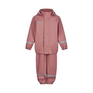 Color Kids Unisex Kinder Rain Set solid PU Regenjacke, Ash Rose, 86