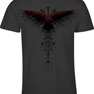 Wikinger Shirt Herren : Blutrabe - Rabe T-Shirt Wikinger Geschenke für Männer - Wikinger Kleidung (XL)