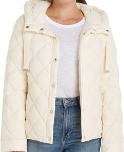 Tommy Hilfiger Damen Daunenjacke Classics Winter, Weiß (Calico), XL