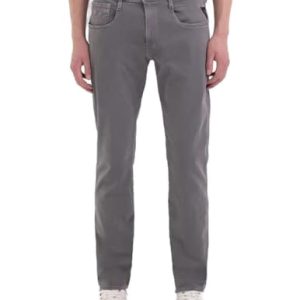 Replay Herren Jeans Anbass Slim-Fit Hyperflex Colour X-Lite mit Stretch, Pearl Grey 209 (Grau), 36W / 32L