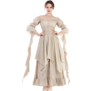 CR ROLECOS Viktorianisches Kleid Hexenkleid Mittelalterliches Renaissance Kostüm Frauen GothicHochzeitskleid L/XL