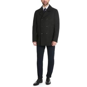 Ben Sherman Herren Classic Zweireihige Peacoat Jacke Boris, Dunkelgrau, XXL