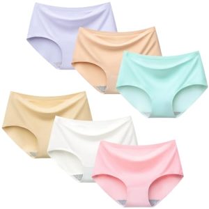 Charmi Teenager Mädchen Nahtlose Unterhosen Unsichtbare Unterwäsche 6er-Pack Macaron-Farbe 158-164 (Herstellergröße L)