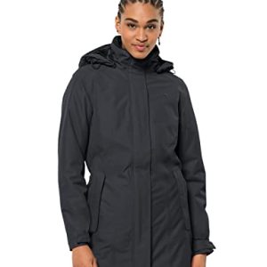 Jack Wolfskin Damen Madison Avenue Coat Mantel, Grau (phantom), L