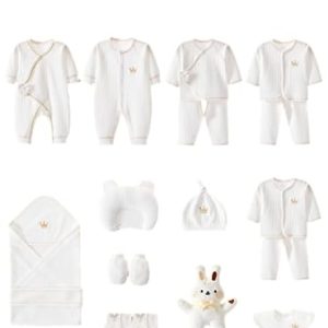 Passt! Baby Kleidung Set komplett Geschenk-Set Mädchen Junge Neugeborene Erstausstattung 20 Stück 100% Baumwolle 0-6 Monate