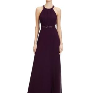 Vera Mont Damen 0144/4825 Kleid, Shiny Aubergine, 38 EU