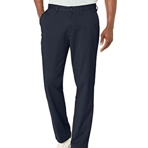 Nautica Herren Classic Fit Flat Front Stretch Solid Chino Deck Pant Hose, Business/Leger, True Navy, 30W / 30L