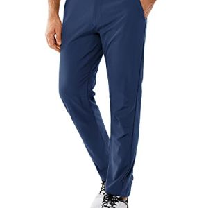 33,000ft Herren Golfhosen Atmungsaktive Stretch Hose für Männer Schnelltrockende Stretch Lange Golfhosen Navy Blau 36W*30L