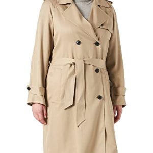 Tommy Hilfiger Damen Tencel Db Trench Trenchcoat, Beige, 40