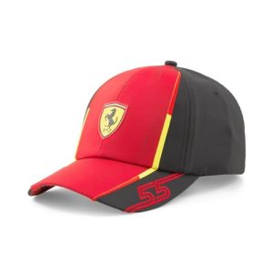 PUMA Scuderia Ferrari - Kinder 2023 Carlos Sainz Kappe - Rot - Unisex - Größe: Einheitsgröße