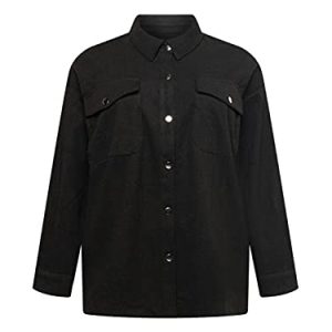 Urban Classics Damen TB3779-Ladies Classic Overshirt Hemd, Charcoal, XXL