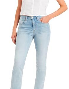 LEVIS Women's 724 HIGH Rise Straight Dark Indigo-Worn IN, COOL I AM IN Paradis, 28W x 30L