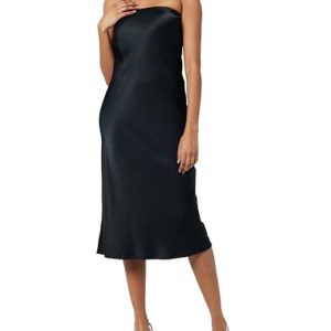 The Drop Danica Strapless Midi Dress Kleider, Schwarz, S