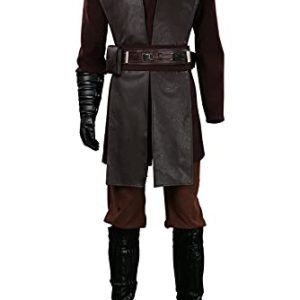 Taeyue Anakin Skywalker Kostüm Herren Darth Vader Cosplay Outfits Set Halloween Karneval Party Anzug Erwachsene Braun, XL