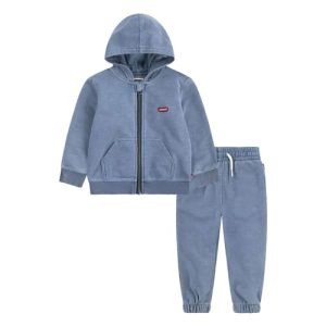 Levi's Baby-Jungen LVN Indigo Full Zip & Jogger 6ek232 Aufeinander abgestimmte Outfits, SOMMERSAULT, 24 Monate