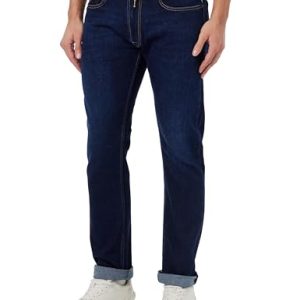 Replay Herren Jeans mit Stretch, Blau (Dark Blue 007), 36W / 34L