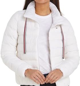 Tommy Hilfiger Damen Daunenjacke Packable Padded Jacket Winter, Weiß (Th Optic White), L
